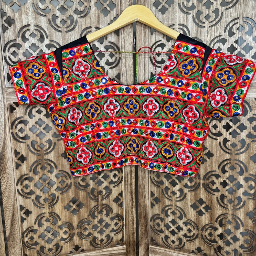 Hand-Stitched Embroidered Women's Crop Top - Picture 1 of 6